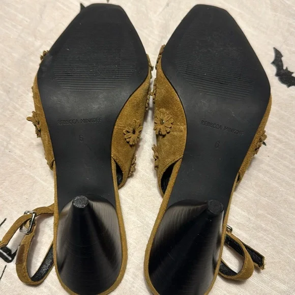 Rebecca Minkoff Suede Sling Back Heels size 6 - Picture 5 of 5